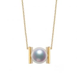 Ciondolo Otohiko. Sobrio, Moderno ed Elegante. Oro giallo e Perla Akoya I Gemperles