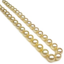 Collana perle d'Australia dorate - 9/11mm - AAA oro bianco