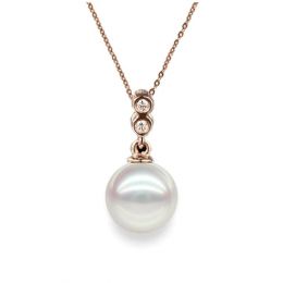 Ciondolo Dozen - Oro Rosa, Diamanti e Perla Akoya