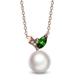 Ciondolo Péridoshima Mon Amour - Oro Rosa, Diamanti e Perla