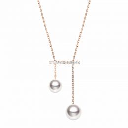 Ciondolo Nota Musicale - Oro Rosa, Diamanti & Perle Akoya
