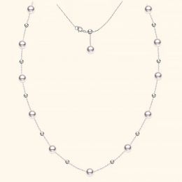 Collana solstizio oro bianco