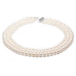 Collana A tre Fili Folies Bergère - Perle d'Acqua Dolce Bian