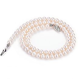 Collana Bobino - Perle d'Acqua Dolce Bianche - 5/5.5mm, AA+