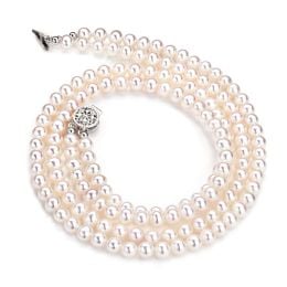 Collana A Due Fili Paloma - Perle d'Acqua Dolce Bianche - 5/