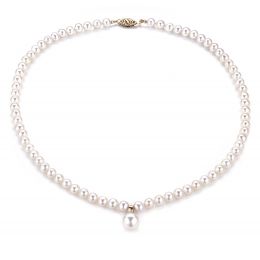 Collana Opera - Ciondolo Pendente Perla d'Acqua Dolce Bianca