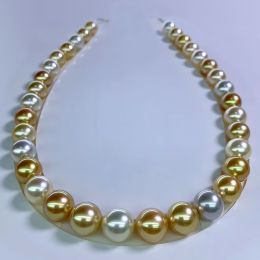 Collana Montjo - Perle Miste di Tahiti e Mari del Sud oro bi