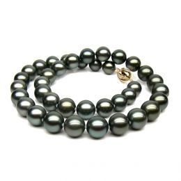 Collana Le Bon - Perle Coltivate Nere di Tahiti oro giallo