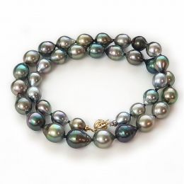 Collana in Perle di Tahiti Miste - Forma Goccia 8/11mm oro g