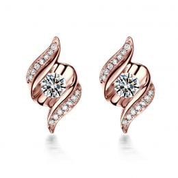 Orecchini A Lobo Maria - Oro Rosa & Diamanti