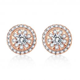 Orecchini A Lobo Donatella - Oro Rosa & Diamanti