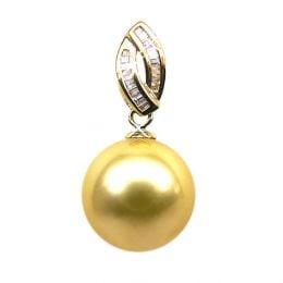 Ciondolo Barrow - Oro Giallo, Diamanti & Perla Gold dei Mari