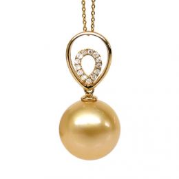 Ciondolo Narciso - Oro Giallo, Diamanti & Perla Gold dei Mar