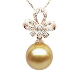 Ciondolo Nodo - Oro Rosa, Diamanti & Perla Gold dei Mari del