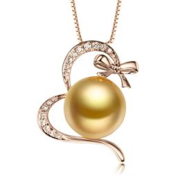Ciondolo Nodo con Ganse - Oro Rosa, Diamanti & Perla Gold de