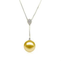 Ciondolo Attention - Oro Bianco, Diamanti & Perla Gold dei M