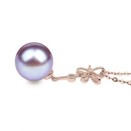 Ciondolo Fleur céleste Oro Rosa 18kt, Perla di Acqua Dolce L