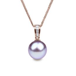 Ciondolo Maestro Oro Rosa 18kt, Perla di Acqua Dolce Lavanda