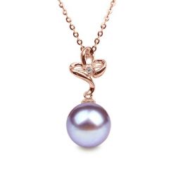Ciondolo Fleur romantique Oro Rosa 18kt, Perla di Acqua Dolc