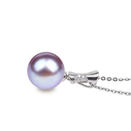 Ciondolo T'es à croquer Oro Bianco 18kt, Perla di Acqua Dolc