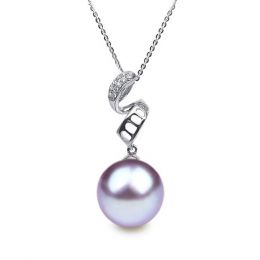 Ciondolo Serpentin et tortillon Oro Bianco 18kt, Perla di Ac