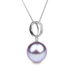 Ciondolo O my god Oro Bianco 18kt, Perla di Acqua Dolce Lava