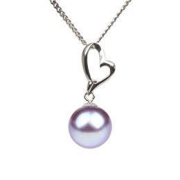 Ciondolo Coeur de Cupidon Oro Bianco 18kt, Perla di Acqua Do