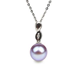 Ciondolo Engrenage Oro Bianco 18kt, Perla di Acqua Dolce Lav