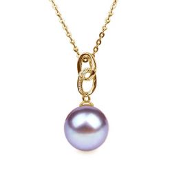 Ciondolo Anneaux Liés Oro Giallo 18kt, Perla di Acqua Dolce 