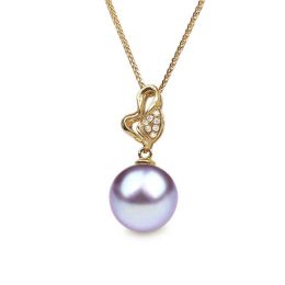 Ciondolo Jeune pousse printanière Oro Giallo 18kt, Perla di 