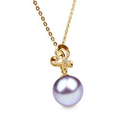 Ciondolo Fleur sauvage Oro Giallo 18kt, Perla di Acqua Dolce