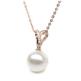 Ciondolo Jardin Secret - Oro Rosa, Diamanti e Perla d'Acqua 