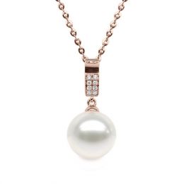 Ciondolo Xilo - Oro Rosa, Perla d'Acqua Dolce e Diamanti