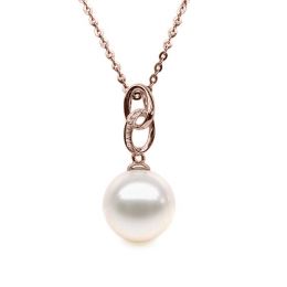 Ciondolo Anneaux Liés - Oro Rosa 18kt e Perla d'Acqua Dolce