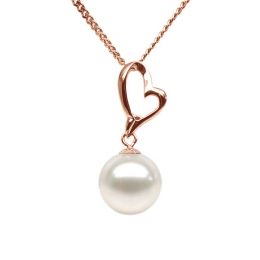 Ciondolo Coeur de Cupidon - Oro Rosa 18kt e Perla d'Acqua Do