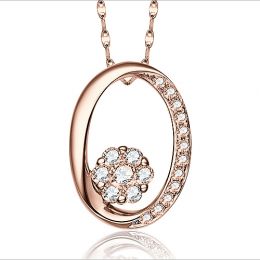 Ciondolo O - Oro rosa e diamanti 0.190ct