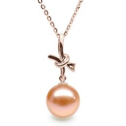 Ciondolo Noeud Merveilleux Oro Rosa 18kt, Perla di Acqua Dol