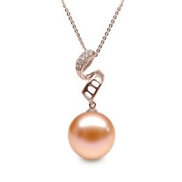 Ciondolo Serpentin et tortillon Oro Rosa 18kt, Perla di Acqu