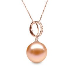 Ciondolo O my god Oro Rosa 18kt, Perla di Acqua Dolce Rosa 1