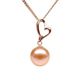 Ciondolo Coeur de Cupidon Oro Rosa 18kt, Perla di Acqua Dolc