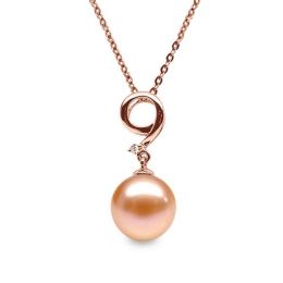 Ciondolo Neuf Oro Rosa 18kt, Perla di Acqua Dolce Rosa 10/10