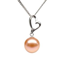 Ciondolo Coeur de Cupidon Oro Bianco 18kt, Perla di Acqua Do