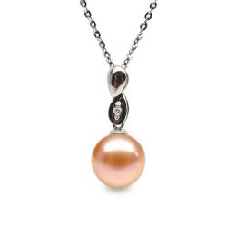 Ciondolo Engrenage Oro Bianco 18kt, Perla di Acqua Dolce Ros