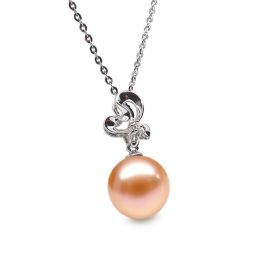 Ciondolo Fleur sauvage Oro Bianco 18kt, Perla di Acqua Dolce