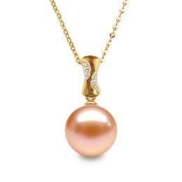 Ciondolo T'es à croquer Oro Giallo 18kt, Perla di Acqua Dolc