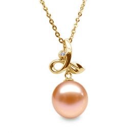 Ciondolo Brindille Oro Giallo 18kt, Perla di Acqua Dolce Ros