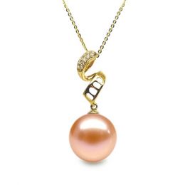 Ciondolo Serpentin et tortillon Oro Giallo 18kt, Perla di Ac