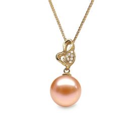 Ciondolo Jeune pousse printanière Oro Giallo 18kt, Perla di 