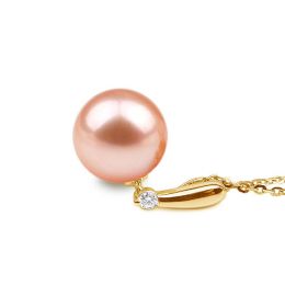 Ciondolo Hainan Oro Giallo 18kt, Perla di Acqua Dolce Rosa 1