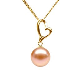 Ciondolo Coeur de Cupidon Oro Giallo 18kt, Perla di Acqua Do